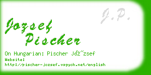 jozsef pischer business card